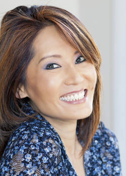 Smiling patient shows off her teeth that were straightened by Burlingame orthodontist Dr. April Lee.